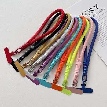 Полиестерна каишка за телефон с метална катарама, тъкана изработка, код 011