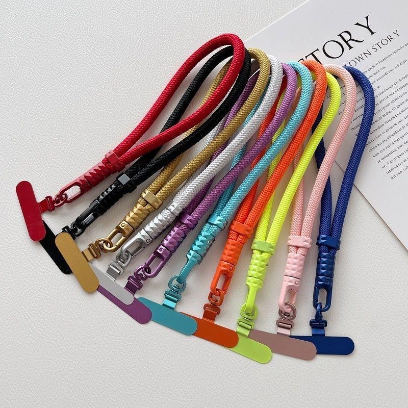 Șnur pentru telefon din poliester, cu cataramă metalică, țesut, Cod produs 011