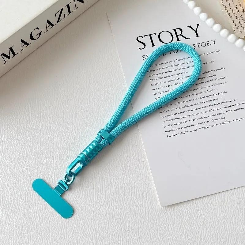 Șnur pentru telefon din poliester, cu cataramă metalică, țesut, Cod produs 011