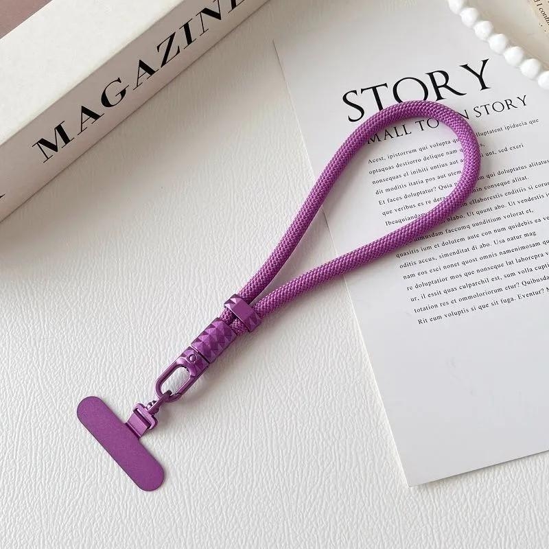 Șnur pentru telefon din poliester, cu cataramă metalică, țesut, Cod produs 011