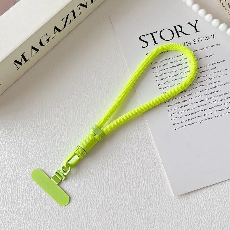 Șnur pentru telefon din poliester, cu cataramă metalică, țesut, Cod produs 011