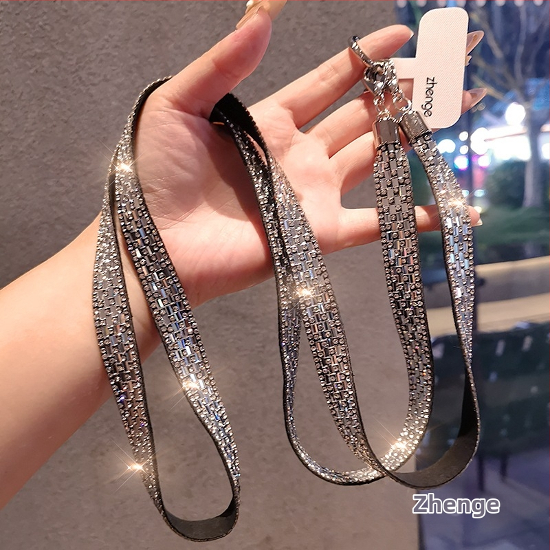 Moteriška telefono pakabukas su deimantiniais blizgučiais, geometrinis pakabukas, daugiafunkcinis