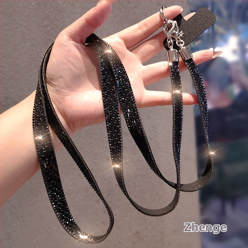 Moteriška telefono pakabukas su deimantiniais blizgučiais, geometrinis pakabukas, daugiafunkcinis