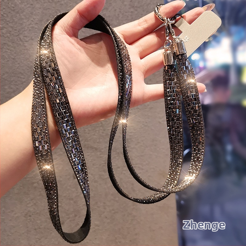 Moteriška telefono pakabukas su deimantiniais blizgučiais, geometrinis pakabukas, daugiafunkcinis