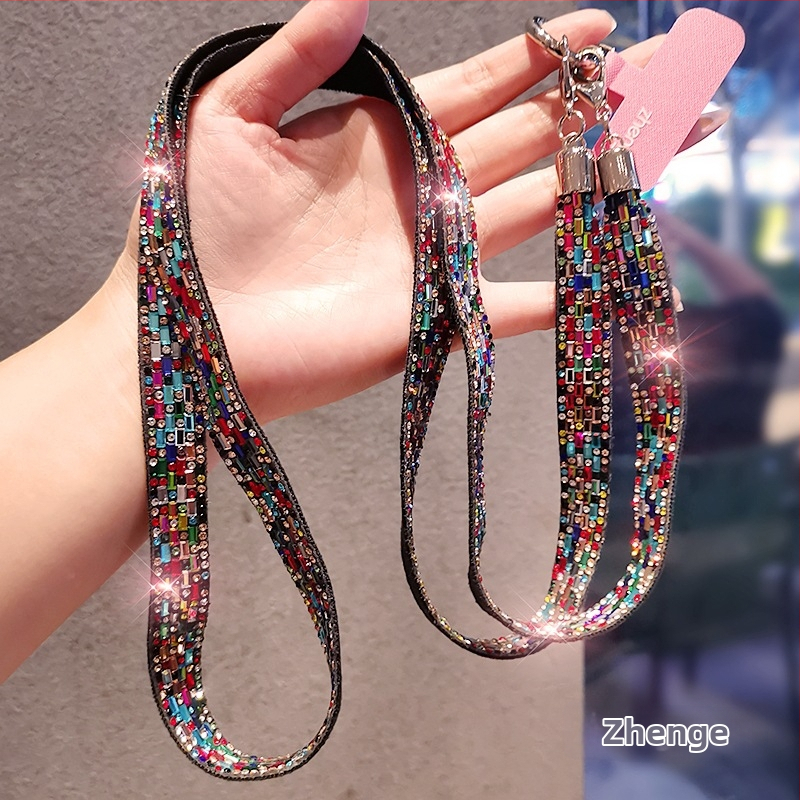 Moteriška telefono pakabukas su deimantiniais blizgučiais, geometrinis pakabukas, daugiafunkcinis