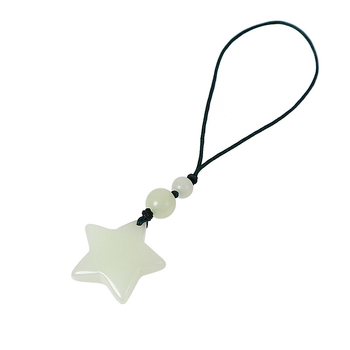 Φωτεινός λίθος φρουρός άστρο – κολιέ-αλυσίδα για κινητό, unisex στυλ ζευγαριού, μοντέρνος μινιμαλισμός