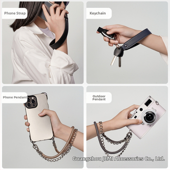 Κορδόνι τηλεφώνου από κράμα, χειροποίητο, στυλ Ins, με κρεμαστό για κλειδιά, αποσπώμενο στοιχείο DIY