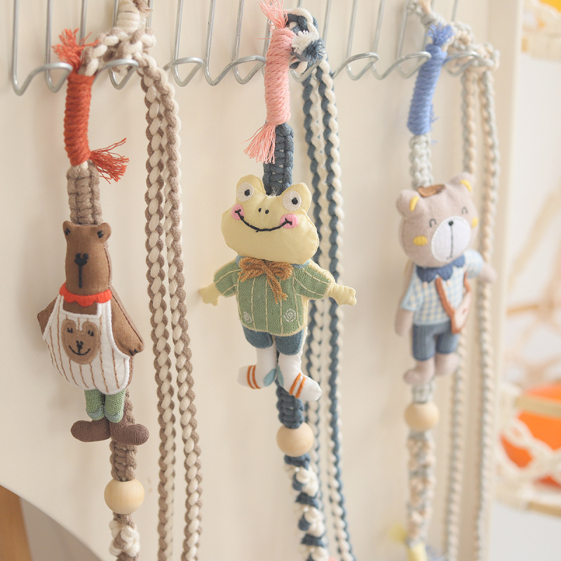 Lanier pentru telefon din sfoară de bumbac, lucrat manual, cataramă metalică, lungime reglabilă, stil feminin