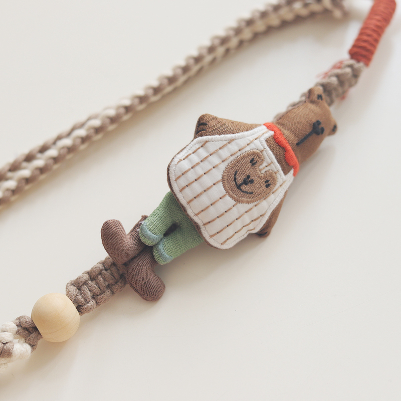 Lanier pentru telefon din sfoară de bumbac, lucrat manual, cataramă metalică, lungime reglabilă, stil feminin