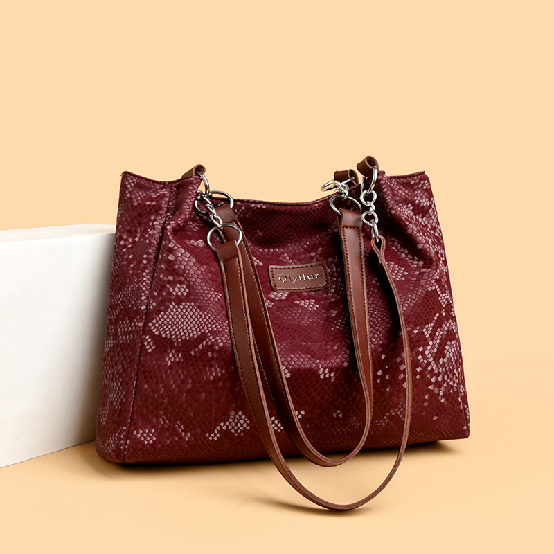 Chude Luggage PU Tote чанта с вертикална квадратна форма, затваряне с цип и вътрешен джоб с цип