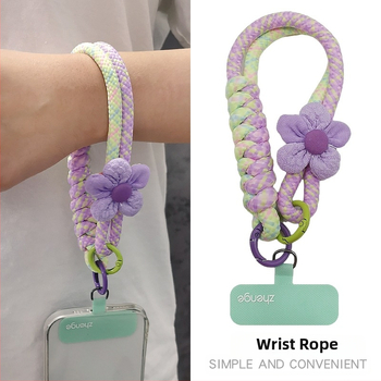 Telefono pakabukas su pintu virve, rankų darbas, geometrinis pakabukas, moteriškas riešo dirželis