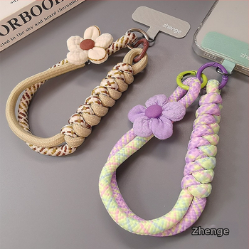 Telefono pakabukas su pintu virve, rankų darbas, geometrinis pakabukas, moteriškas riešo dirželis