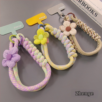 Telefono pakabukas su pintu virve, rankų darbas, geometrinis pakabukas, moteriškas riešo dirželis