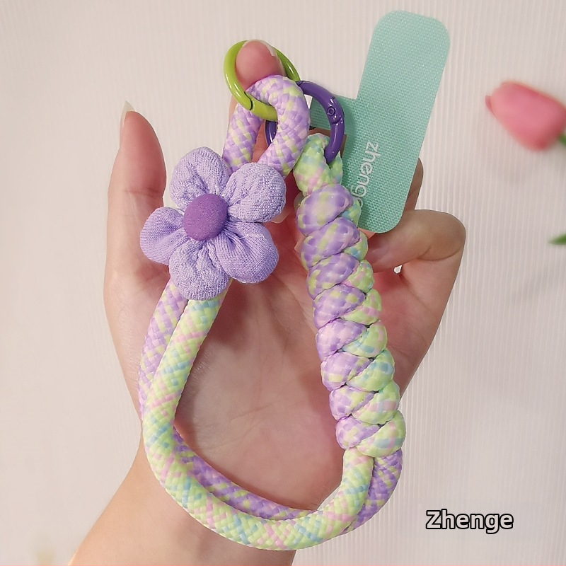 Telefono pakabukas su pintu virve, rankų darbas, geometrinis pakabukas, moteriškas riešo dirželis