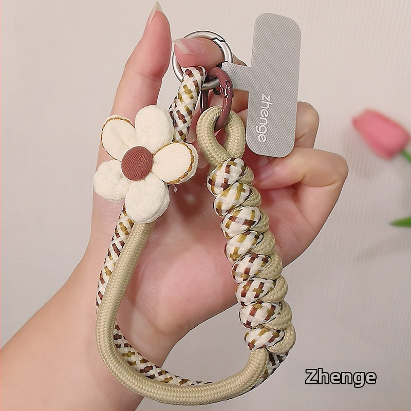 Telefono pakabukas su pintu virve, rankų darbas, geometrinis pakabukas, moteriškas riešo dirželis