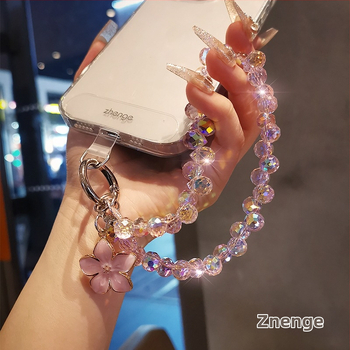 Rankų darbo telefonų grandinė su kristalų pakabuku moterims, geometrinis pakabukas, daugiafunkcinis