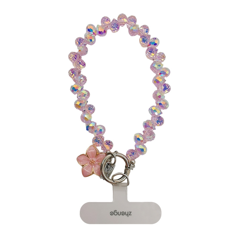 Rankų darbo telefonų grandinė su kristalų pakabuku moterims, geometrinis pakabukas, daugiafunkcinis