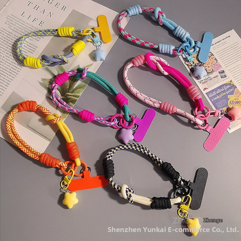 Laikiklis telefonui riešui ir nykščio laikiklis – reguliuojamas, megzta virvė, rankų darbo, daugiafunkcinis, Zhenge