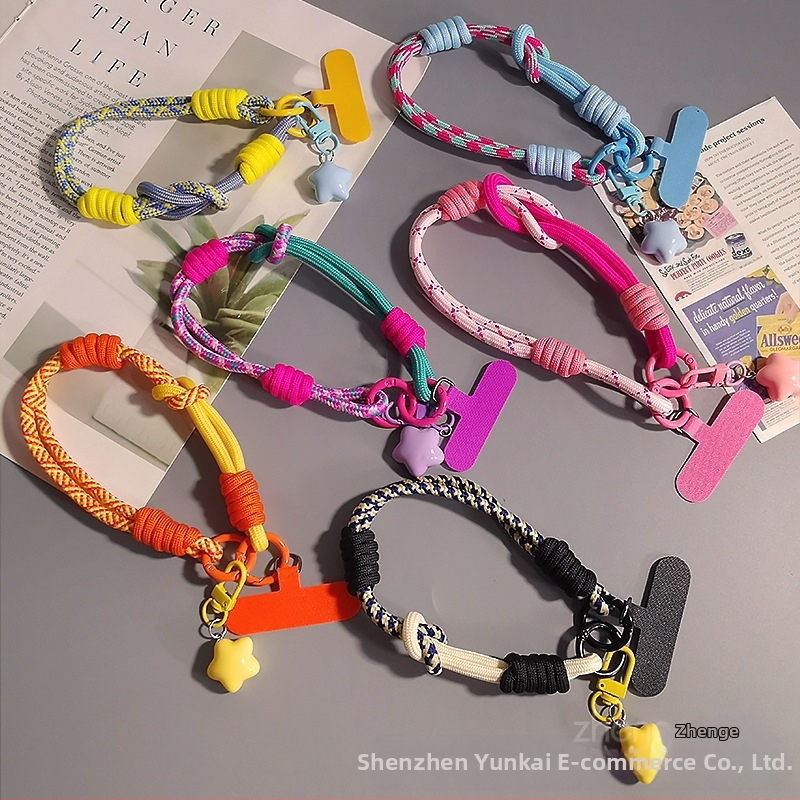 Tālruņa lānijs plaukstai un īkšķim — regulējams, adīta aukla, rokas darbs, daudzfunkcionāls, Zhenge