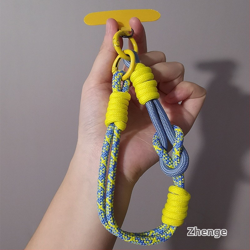 Laikiklis telefonui riešui ir nykščio laikiklis – reguliuojamas, megzta virvė, rankų darbo, daugiafunkcinis, Zhenge