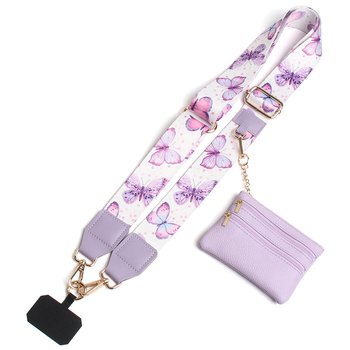 Презрамка за мобилен телефон с отделяща се лента, мултифункционална каишка за китка и PU монетник — възможност за печат на лого