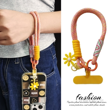 Trumpa telefono dirželė, rankų darbo, daugiafunkcinė, geometrinis dizainas, Zhuge prekės ženklas