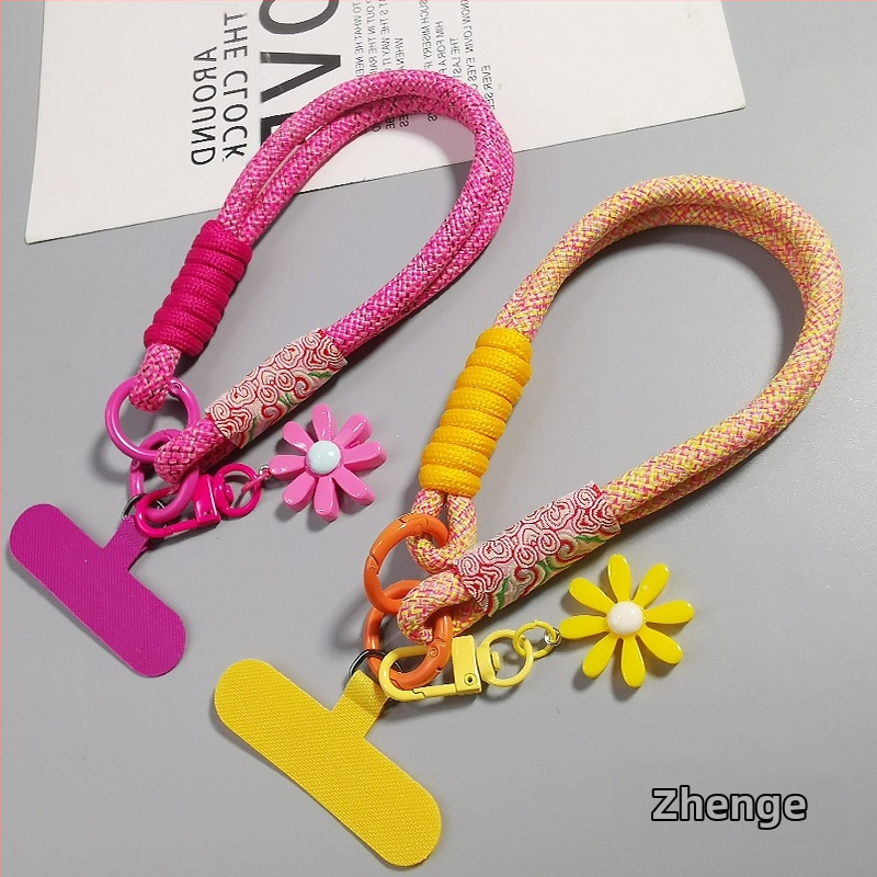 Къса каишка за телефон, ръчна изработка, многофункционална, геометричен дизайн, марка Zhuge