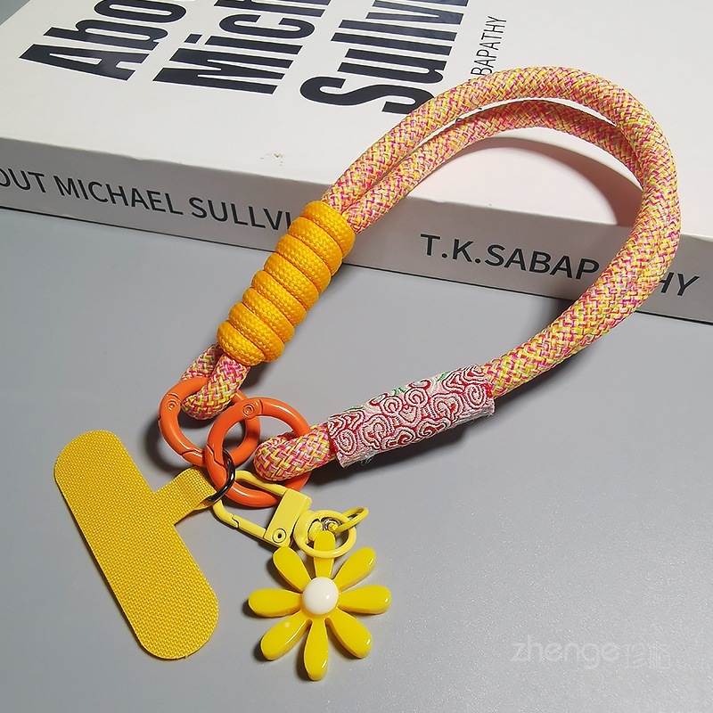 Trumpa telefono dirželė, rankų darbo, daugiafunkcinė, geometrinis dizainas, Zhuge prekės ženklas