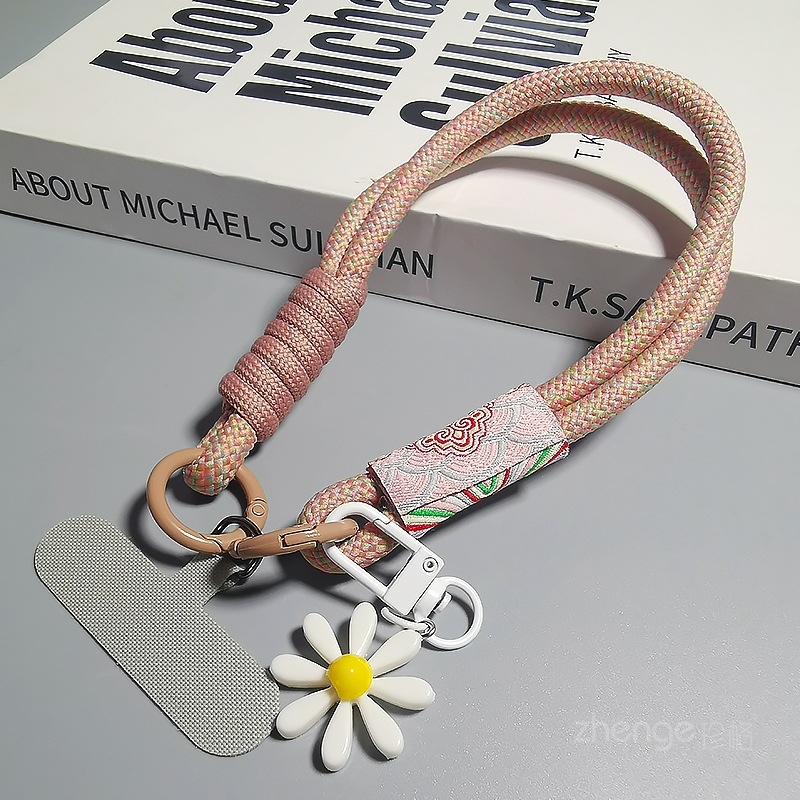 Trumpa telefono dirželė, rankų darbo, daugiafunkcinė, geometrinis dizainas, Zhuge prekės ženklas