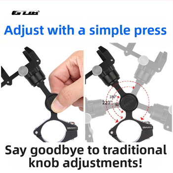 GUB PLUS21 Μεταλλικό στήριγμα πλοήγησης για ποδήλατα και μοτοσικλέτες με εκτεταμένο κλιπ και θήκη τηλεφώνου