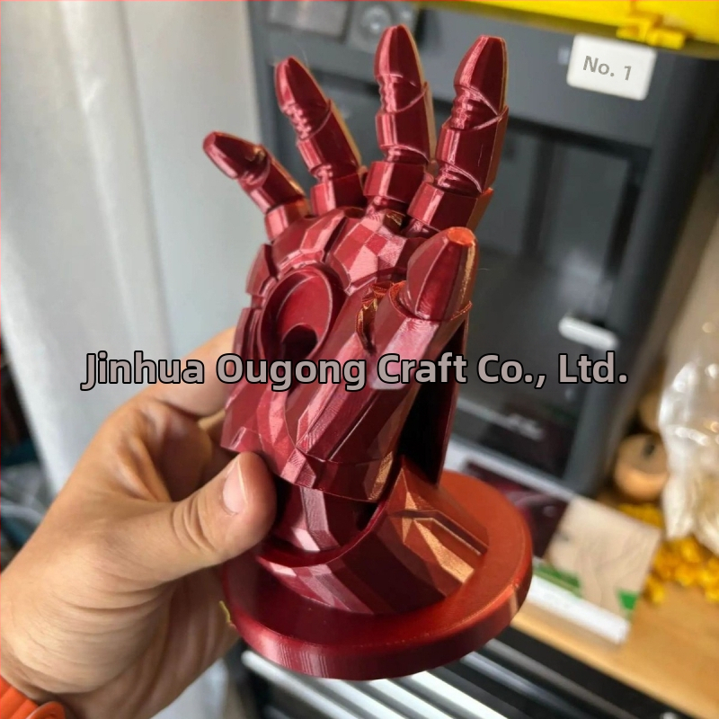 Автомобилен магнитен държач за телефон с 3D принтиран Iron Man дизайн, зарядна база, PLA материал, палмовидна форма, стил модерно изкуство