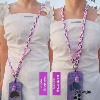 Zhuge Moteriška Rankų Darbo Daugiafunkcinis Telefono Lanyard – Audimas, Medžiaga: Kitas