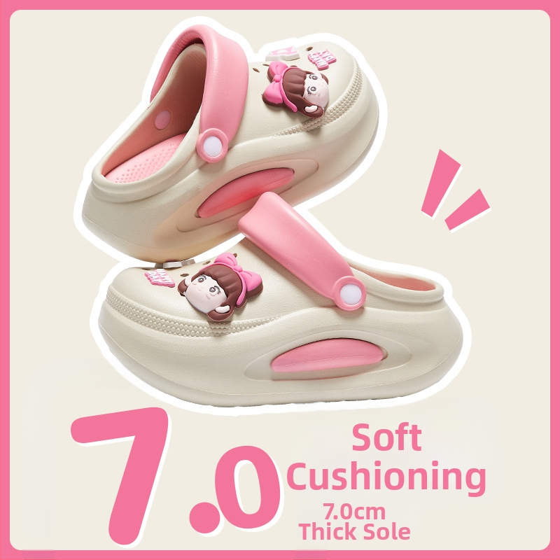 Sieviešu kurpes ar caurumiem — EVA augšdaļa, apaļa purngals, brīvs stils