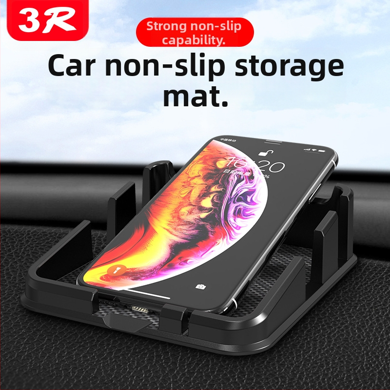 Silikoninė anti-slip pagalvėlė automobilio raktams ir telefonui – Prekės ženklas 3R, Logotipo spausdinimas, Silikoninė medžiaga, Licencijuojama privataus ženklo žymė