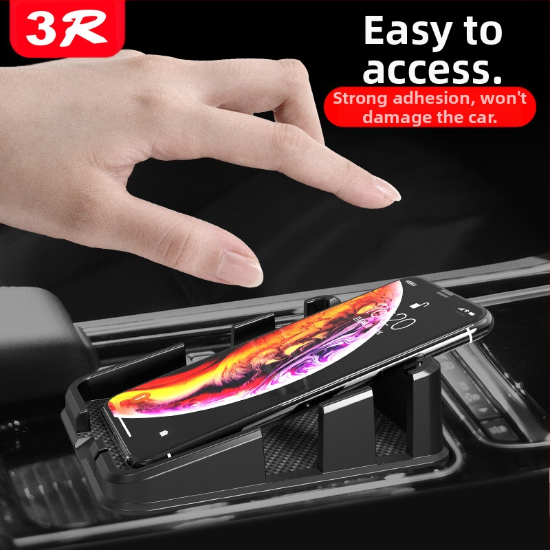 Силиконова антихлъзгаща подложка за ключове и телефон за автомобил – марка 3R, персонализирано лого, силиконов материал, възможност за частна марка