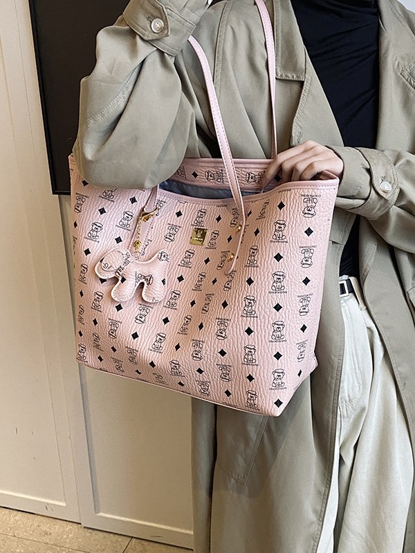 Ženska Tote torba velike kapacitete, PU materijal, vodoravnog kvadratnog oblika, zatvaranje na zip, podstava od poliestera, unutarnja džep sa zipom