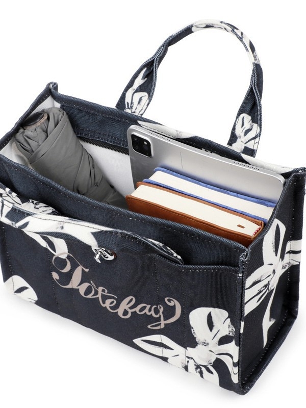 Cherry print vászon tote táska, városi egyszerű stílus, zipzáras zárás, polietilén bélés, nyár 2025 megjelenés