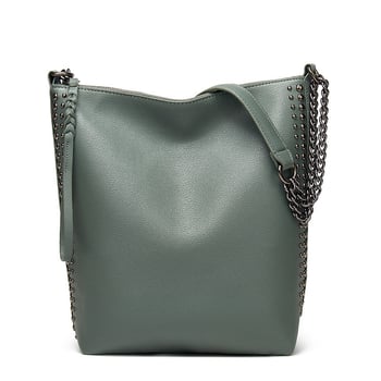 Torba za rame ANNMUU, PU materijal, bucket bag stil, velika kapaciteta, zatvarač, jedna naramenica