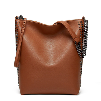 Torba za rame ANNMUU, PU materijal, bucket bag stil, velika kapaciteta, zatvarač, jedna naramenica