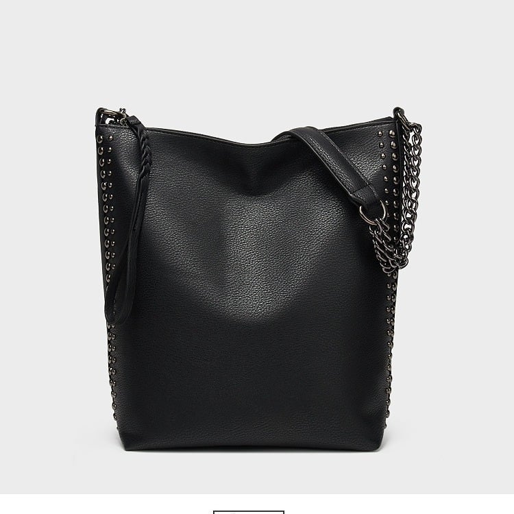 Torba za rame ANNMUU, PU materijal, bucket bag stil, velika kapaciteta, zatvarač, jedna naramenica