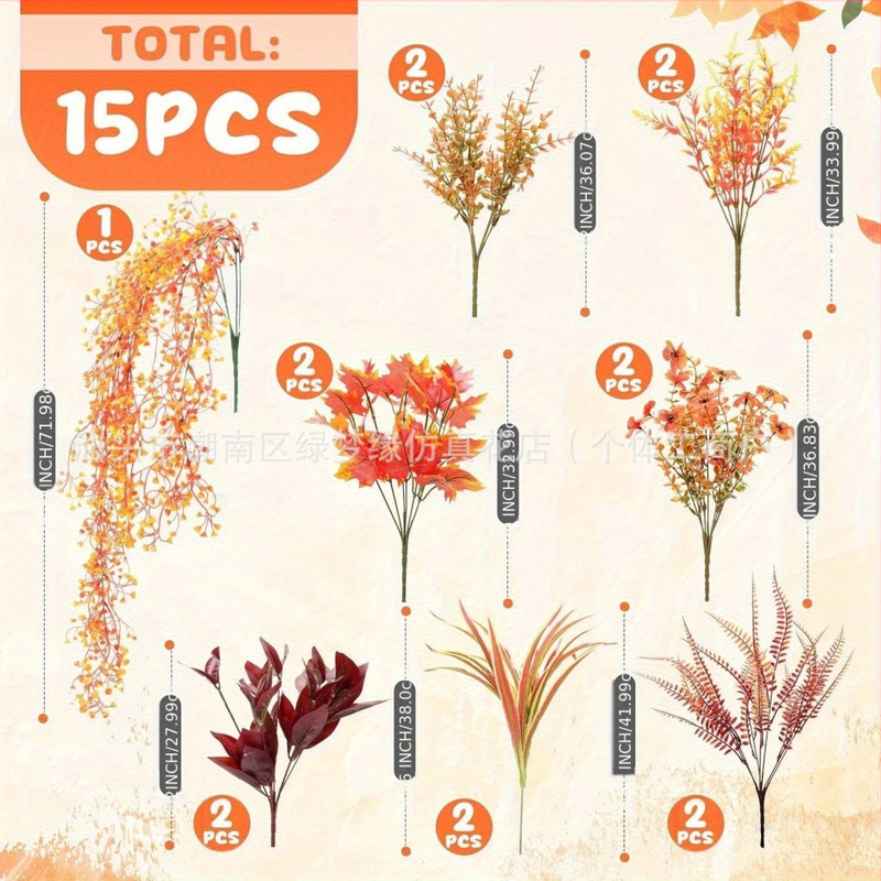 Plastikiniai dirbtinių gėlių rinkinys su eukaliptu, klevų lapais ir violetine dekoracijoms namuose ir lauke (Medžiaga: plastikas; Gamyba: injekcinis formavimas; Įvairovė: eukaliptas; Naudojimas: vestuvės, lauke, fotografijos rekvizitai, namų dekoras)