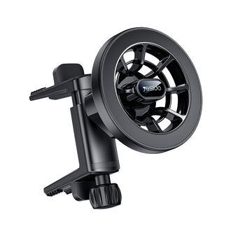 Yesido магнитен държач за телефон за кола, монтаж върху кръгъл въздушен отвор, пластмасова конструкция