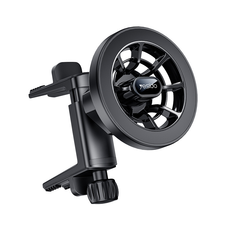 Yesido mágneses autós telefontartó, körkörös szellőzőnyílásra szerelhető, műanyag kivitel