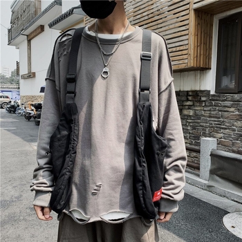 Vīriešu plecu soma stilā vestes – rāvējslēdzējs, dubultās siksnas, kokvilnas audums, horizontāla kvadrāta forma, saderīga ar 12 collu klēpjdatoru