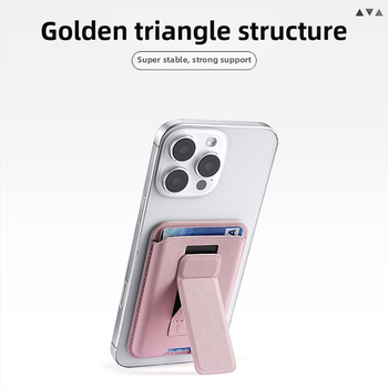 Huazhan PU magnētiska karšu turētājs ar statīvu iPhone 16 – pilsētas minimālisms, vienkrāsains dizains, PU iekšējā odere ar magnētisku fiksāciju, nodilumizturīgs un paplašināms, unisex, pavasaris 2025