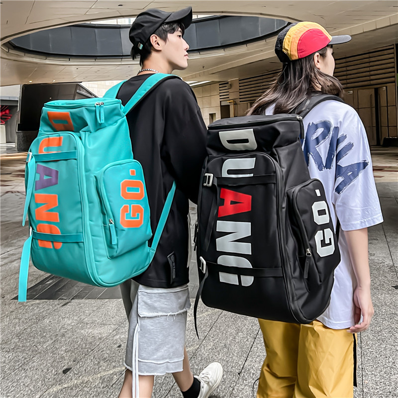 Rucsac Școlar în Stil Letter Street, Capacitate 36–55 L, Material Oxford, Model cu Litere, Stil Street, Curea cu Pernă de Aer