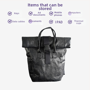 Σακίδιο από DuPont χαρτί, αδιάβροχο, χωρητικότητας κάτω από 20 L, unisex, αστικό casual στυλ, επένδυση από καμβά