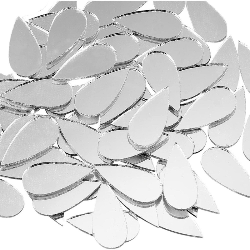 Ακρυλικά αυτοκόλλητα τοίχου με σταγόνες νερού και καθρέφτισμα, 3D εφέ φακού, αυτοκόλλητα, μοτίβο λουλούδια/χορτάρι/φυλλώδη για σαλόνι και υπνοδωμάτιο