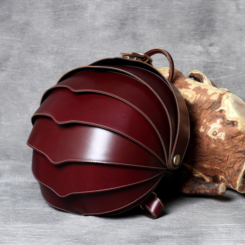Rucsac din piele naturală – strat superior, unisex, stil retro, capacitate sub 20 L, deschidere cu cataramă Draasher