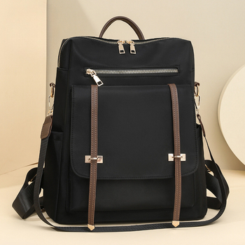 Női Oxford anyagú hátizsák mindennapi használatra — cipzáras nyitás, vízálló és kopásálló, belső cipzáras zseb és zseb a telefont számára, háromdimenziós külső